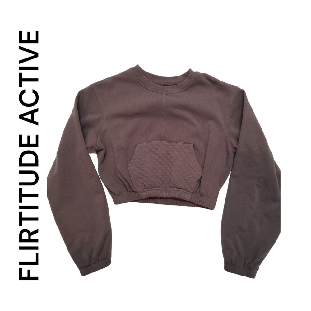 FLIRTITUDE FLEECE  CROP TOP SIZE XS
